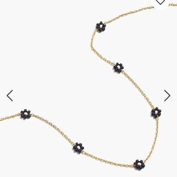 Madewell Seed Beaded Daisy Flower chain Necklace